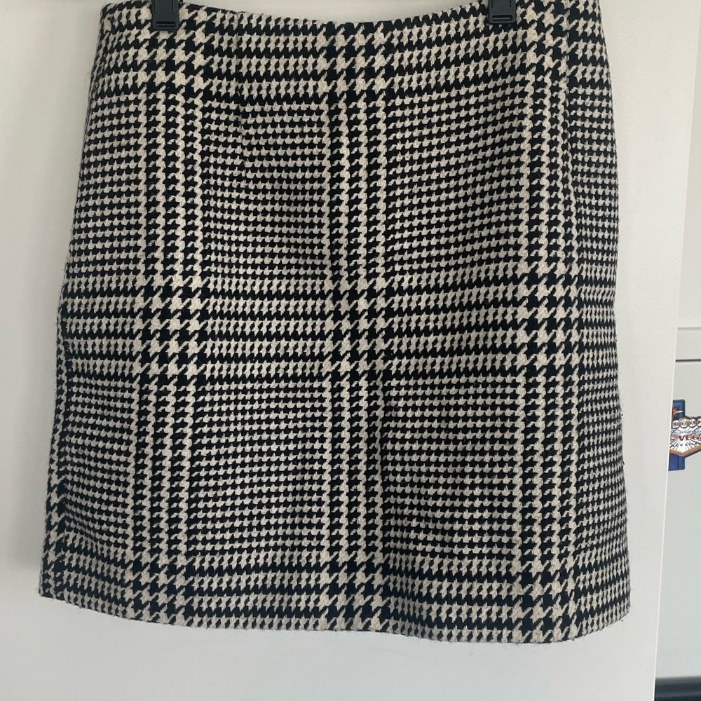 H&M Houndstooth Skirt in Black and White